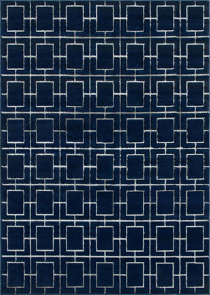 Navy Blue Silver 9' x 12' Marilyn Monroe Glam Rectangle Area Rug 70% Polypropylene & 30% Polyester Vivid Geometric Modern Carpet for Interior Home Decor for Sale at Rug Engine
