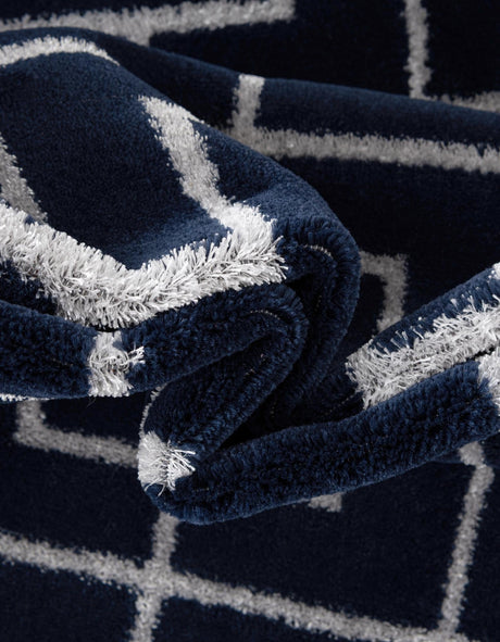 Navy Blue Silver 6' 1 x 9' Marilyn Monroe Glam Rectangle Area Rug 70% Polypropylene & 30% Polyester Vivid Geometric Modern Carpet for Interior Home Decor for Sale at Rug Engine