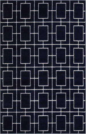 Navy Blue Silver 5' 3 x 8' Marilyn Monroe Glam Rectangle Area Rug 70% Polypropylene & 30% Polyester Vivid Geometric Modern Carpet for Interior Home Decor for Sale at Rug Engine