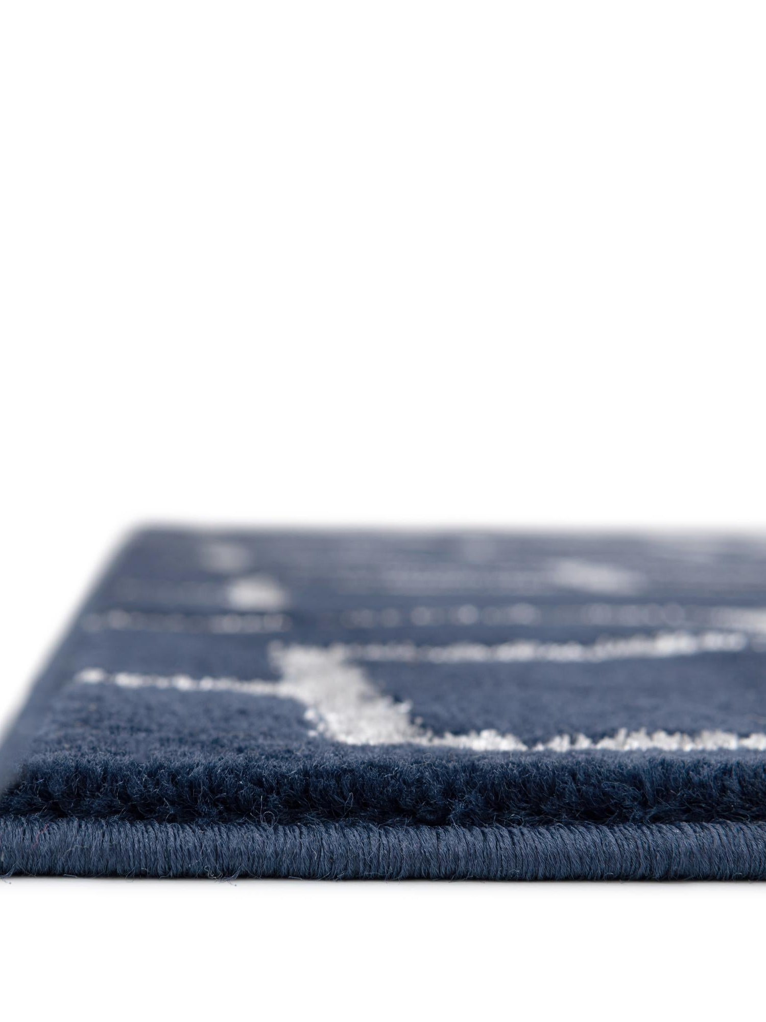 Navy Blue Silver 2' x 10' Marilyn Monroe Glam Runner Area Rug 70% Polypropylene & 30% Polyester Vivid Geometric Modern Carpet for Interior Home Decor for Sale at Rug Engine