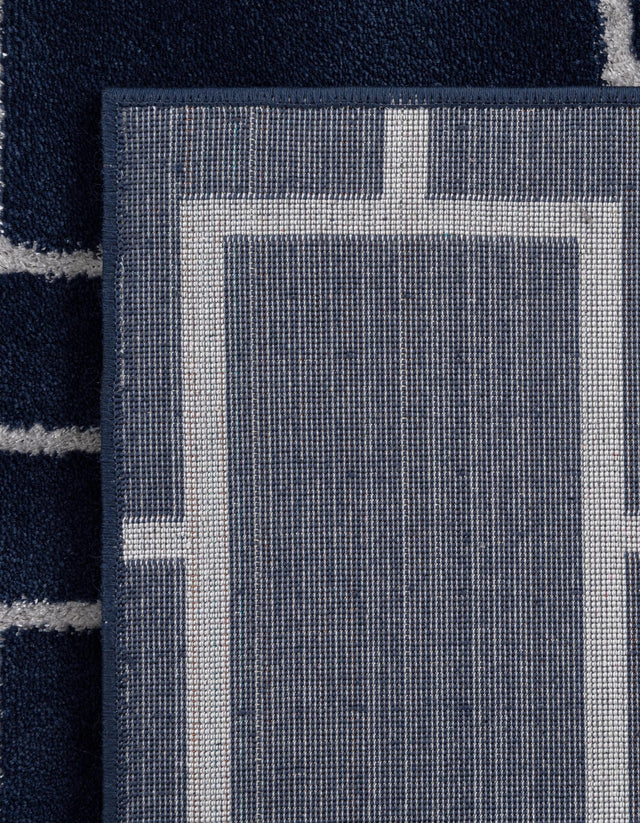 Navy Blue Silver 2' x 10' Marilyn Monroe Glam Runner Area Rug 70% Polypropylene & 30% Polyester Vivid Geometric Modern Carpet for Interior Home Decor for Sale at Rug Engine
