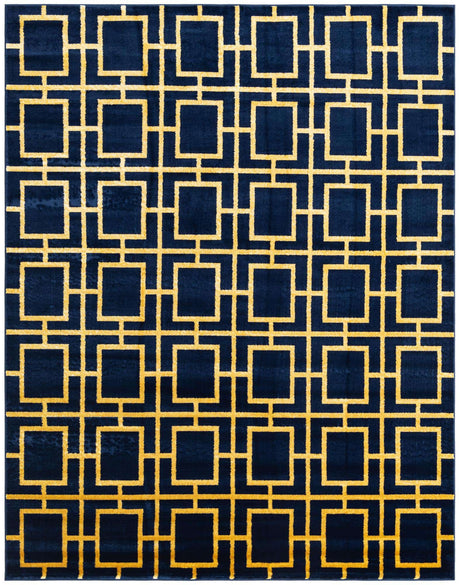 Navy Blue Gold 7' 10 x 10' Marilyn Monroe Glam Rectangle Area Rug 70% Polypropylene & 30% Polyester Vivid Geometric Modern Carpet for Interior Home Decor for Sale at Rug Engine