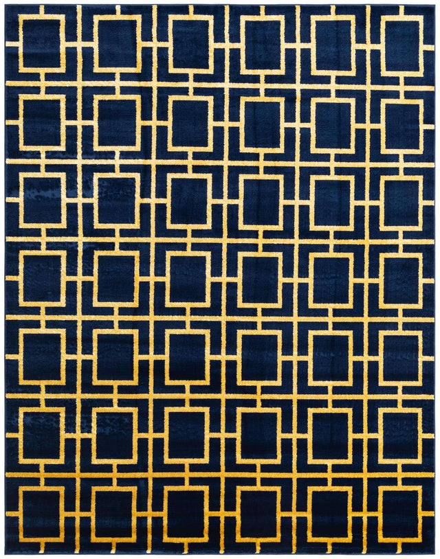 Navy Blue Gold 7' 10 x 10' Marilyn Monroe Glam Rectangle Area Rug 70% Polypropylene & 30% Polyester Vivid Geometric Modern Carpet for Interior Home Decor for Sale at Rug Engine