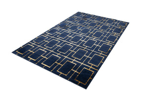 Navy Blue Gold 5' 3 x 8' Marilyn Monroe Glam Rectangle Area Rug 70% Polypropylene & 30% Polyester Vivid Geometric Modern Carpet for Interior Home Decor for Sale at Rug Engine