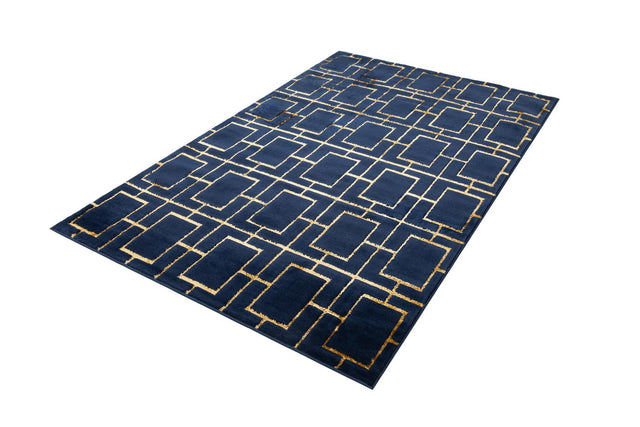 Navy Blue Gold 5' 3 x 8' Marilyn Monroe Glam Rectangle Area Rug 70% Polypropylene & 30% Polyester Vivid Geometric Modern Carpet for Interior Home Decor for Sale at Rug Engine
