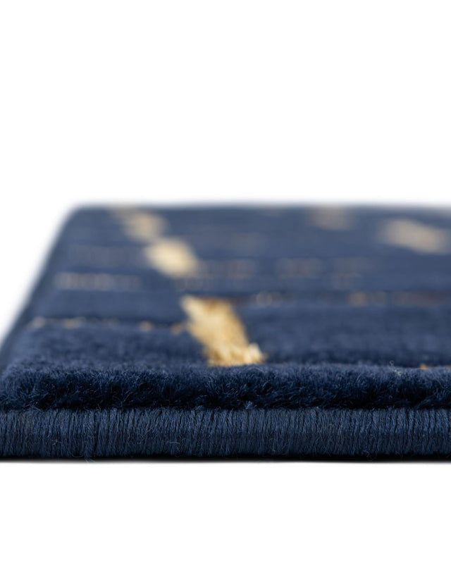 Navy Blue Gold 4' 1 x 6' 1 Marilyn Monroe Glam Rectangle Area Rug 70% Polypropylene & 30% Polyester Vivid Geometric Modern Carpet for Interior Home Decor for Sale at Rug Engine