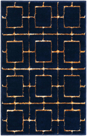Navy Blue Gold 2' x 3' 1 Marilyn Monroe Glam Rectangle Area Rug 70% Polypropylene & 30% Polyester Vivid Geometric Modern Carpet for Interior Home Decor for Sale at Rug Engine