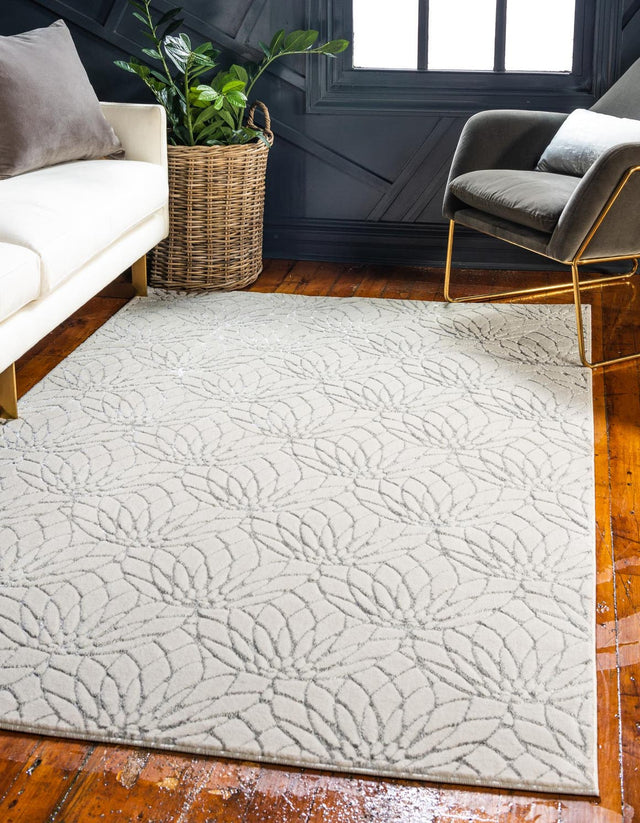 White Silver 9' x 12' Marilyn Monroe Glam Rectangle Area Rug 70% Polypropylene & 30% Polyester Vivid Geometric Modern Carpet for Interior Home Decor for Sale at Rug Engine