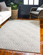 White Silver 9' x 12' Marilyn Monroe Glam Rectangle Area Rug 70% Polypropylene & 30% Polyester Vivid Geometric Modern Carpet for Interior Home Decor for Sale at Rug Engine