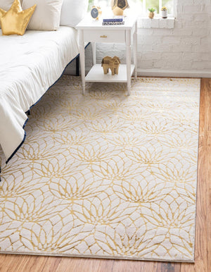 White Gold 4' 1 x 6' 1 Marilyn Monroe Glam Rectangle Area Rug 70% Polypropylene & 30% Polyester Vivid Geometric Modern Carpet for Interior Home Decor for Sale at Rug Engine