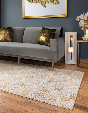White Gold 5' 3 x 8' Marilyn Monroe Glam Rectangle Area Rug 70% Polypropylene & 30% Polyester Vivid Geometric Modern Carpet for Interior Home Decor for Sale at Rug Engine