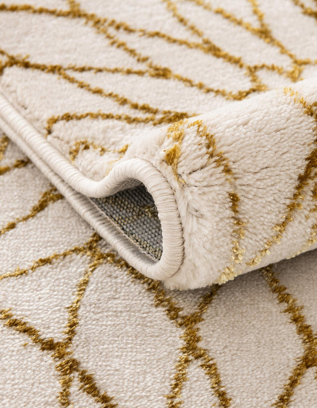 White Gold 10' x 14' 1 Marilyn Monroe Glam Rectangle Area Rug 70% Polypropylene & 30% Polyester Vivid Geometric Modern Carpet for Interior Home Decor for Sale at Rug Engine