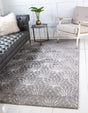 Gray Silver 5' 3 x 8' Marilyn Monroe Glam Rectangle Area Rug 70% Polypropylene & 30% Polyester Vivid Geometric Modern Carpet for Interior Home Decor for Sale at Rug Engine