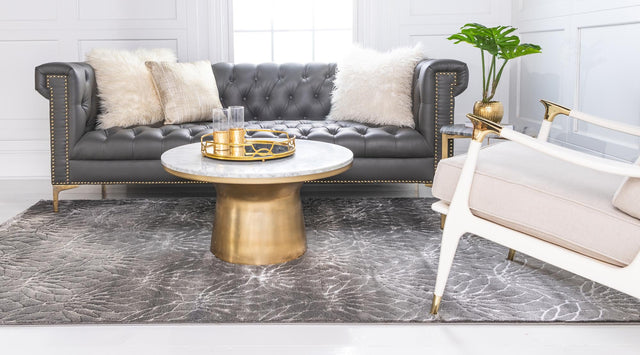 Gray Silver 5' 3 x 8' Marilyn Monroe Glam Rectangle Area Rug 70% Polypropylene & 30% Polyester Vivid Geometric Modern Carpet for Interior Home Decor for Sale at Rug Engine