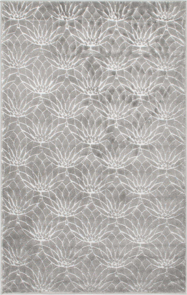 Gray Silver 4' 1 x 6' 1 Marilyn Monroe Glam Rectangle Area Rug 70% Polypropylene & 30% Polyester Vivid Geometric Modern Carpet for Interior Home Decor for Sale at Rug Engine