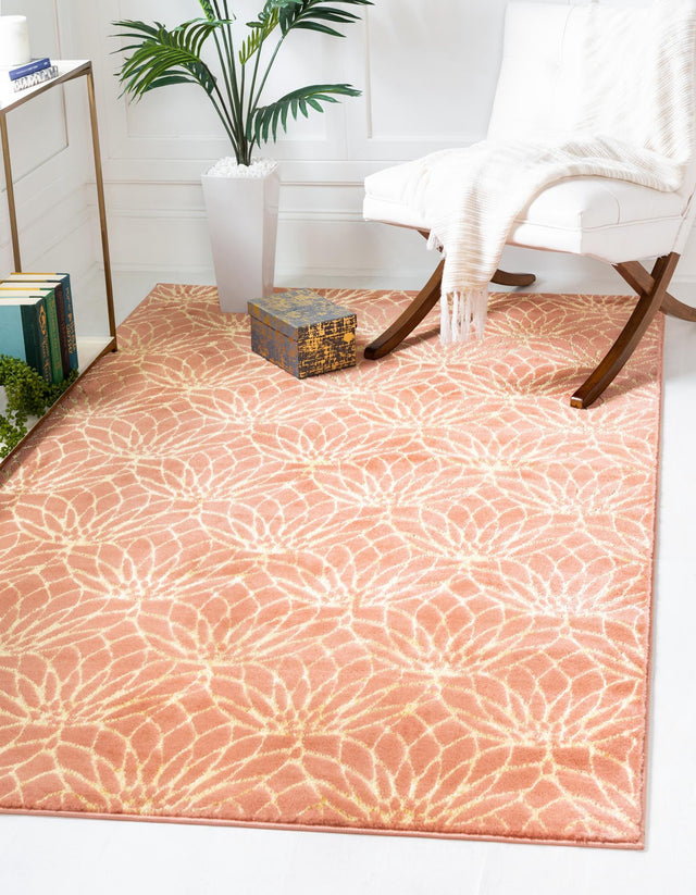 Coral Gold 1' 4 x 1' 4 Marilyn Monroe Glam Sample Area Rug 70% Polypropylene & 30% Polyester Vivid Geometric Modern Carpet for Interior Home Decor for Sale at Rug Engine