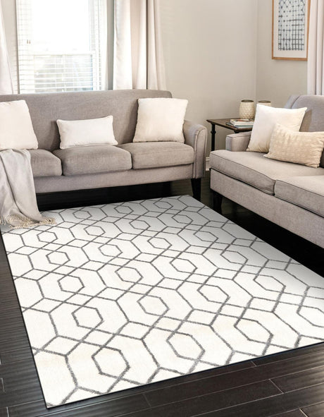 White Silver 2' x 3' 1 Marilyn Monroe Glam Rectangle Area Rug 70% Polypropylene & 30% Polyester Vivid Geometric Modern Carpet for Interior Home Decor for Sale at Rug Engine