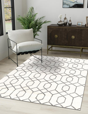 White Silver 2' x 3' 1 Marilyn Monroe Glam Rectangle Area Rug 70% Polypropylene & 30% Polyester Vivid Geometric Modern Carpet for Interior Home Decor for Sale at Rug Engine