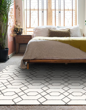 White Silver 2' x 3' 1 Marilyn Monroe Glam Rectangle Area Rug 70% Polypropylene & 30% Polyester Vivid Geometric Modern Carpet for Interior Home Decor for Sale at Rug Engine