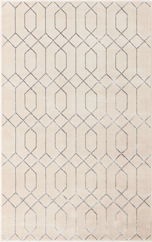 White Silver 5' 3 x 8' Marilyn Monroe Glam Rectangle Area Rug 70% Polypropylene & 30% Polyester Vivid Geometric Modern Carpet for Interior Home Decor for Sale at Rug Engine