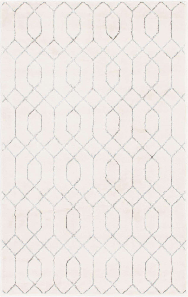 White Silver 4' 1 x 6' 1 Marilyn Monroe Glam Rectangle Area Rug 70% Polypropylene & 30% Polyester Vivid Geometric Modern Carpet for Interior Home Decor for Sale at Rug Engine