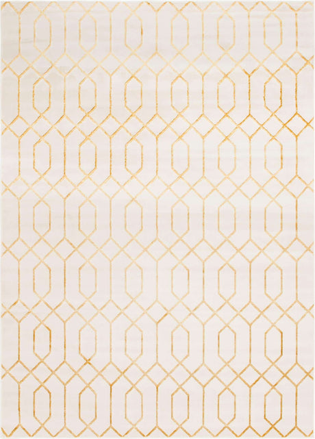 White Gold 9' x 12' Marilyn Monroe Glam Rectangle Area Rug 70% Polypropylene & 30% Polyester Vivid Geometric Modern Carpet for Interior Home Decor for Sale at Rug Engine