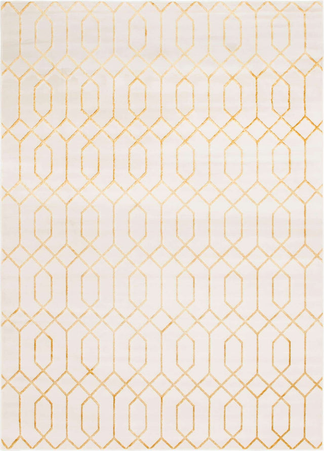 White Gold 9' x 12' Marilyn Monroe Glam Rectangle Area Rug 70% Polypropylene & 30% Polyester Vivid Geometric Modern Carpet for Interior Home Decor for Sale at Rug Engine