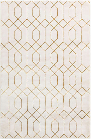 White Gold 5' 3 x 8' Marilyn Monroe Glam Rectangle Area Rug 70% Polypropylene & 30% Polyester Vivid Geometric Modern Carpet for Interior Home Decor for Sale at Rug Engine