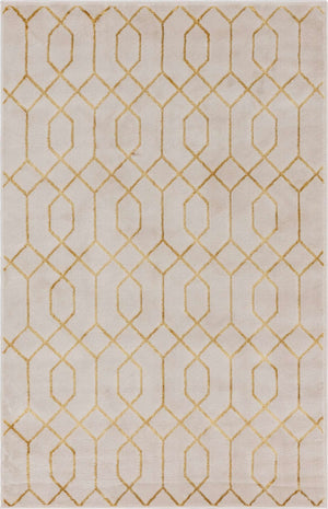 White Gold 4' 1 x 6' 1 Marilyn Monroe Glam Rectangle Area Rug 70% Polypropylene & 30% Polyester Vivid Geometric Modern Carpet for Interior Home Decor for Sale at Rug Engine