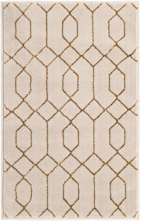 White Gold 2' x 3' 1 Marilyn Monroe Glam Rectangle Area Rug 70% Polypropylene & 30% Polyester Vivid Geometric Modern Carpet for Interior Home Decor for Sale at Rug Engine