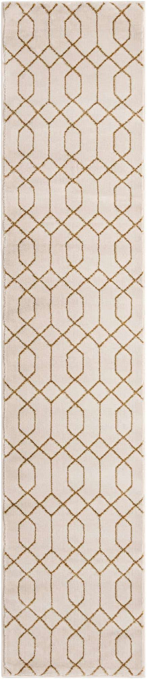 White Gold 2' x 10' Marilyn Monroe Glam Runner Area Rug 70% Polypropylene & 30% Polyester Vivid Geometric Modern Carpet for Interior Home Decor for Sale at Rug Engine