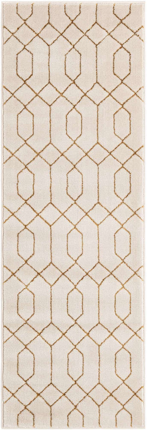 White Gold 2' x 6' 1 Marilyn Monroe Glam Runner Area Rug 70% Polypropylene & 30% Polyester Vivid Geometric Modern Carpet for Interior Home Decor for Sale at Rug Engine