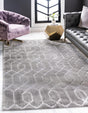 Gray Silver 7' 10 x 10' Marilyn Monroe Glam Rectangle Area Rug 70% Polypropylene & 30% Polyester Vivid Geometric Modern Carpet for Interior Home Decor for Sale at Rug Engine