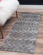 Gray Silver 2' 7 x 12' Marilyn Monroe Glam Runner Area Rug 70% Polypropylene & 30% Polyester Vivid Geometric Modern Carpet for Interior Home Decor for Sale at Rug Engine
