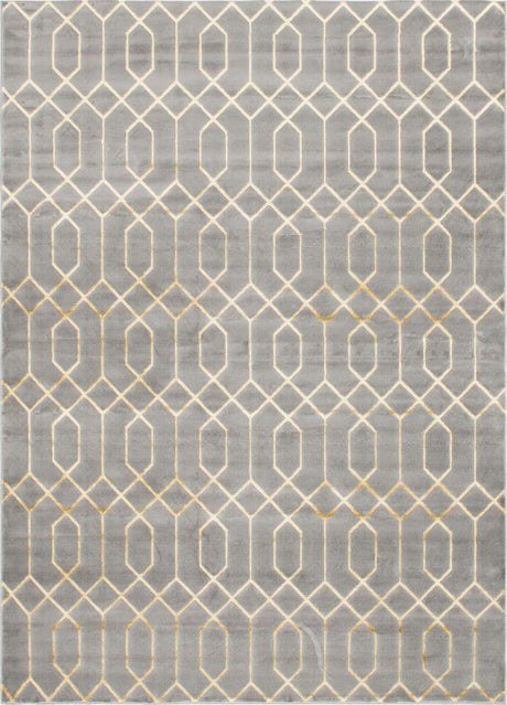 Gray Gold 9' x 12' Marilyn Monroe Glam Rectangle Area Rug 70% Polypropylene & 30% Polyester Vivid Geometric Modern Carpet for Interior Home Decor for Sale at Rug Engine