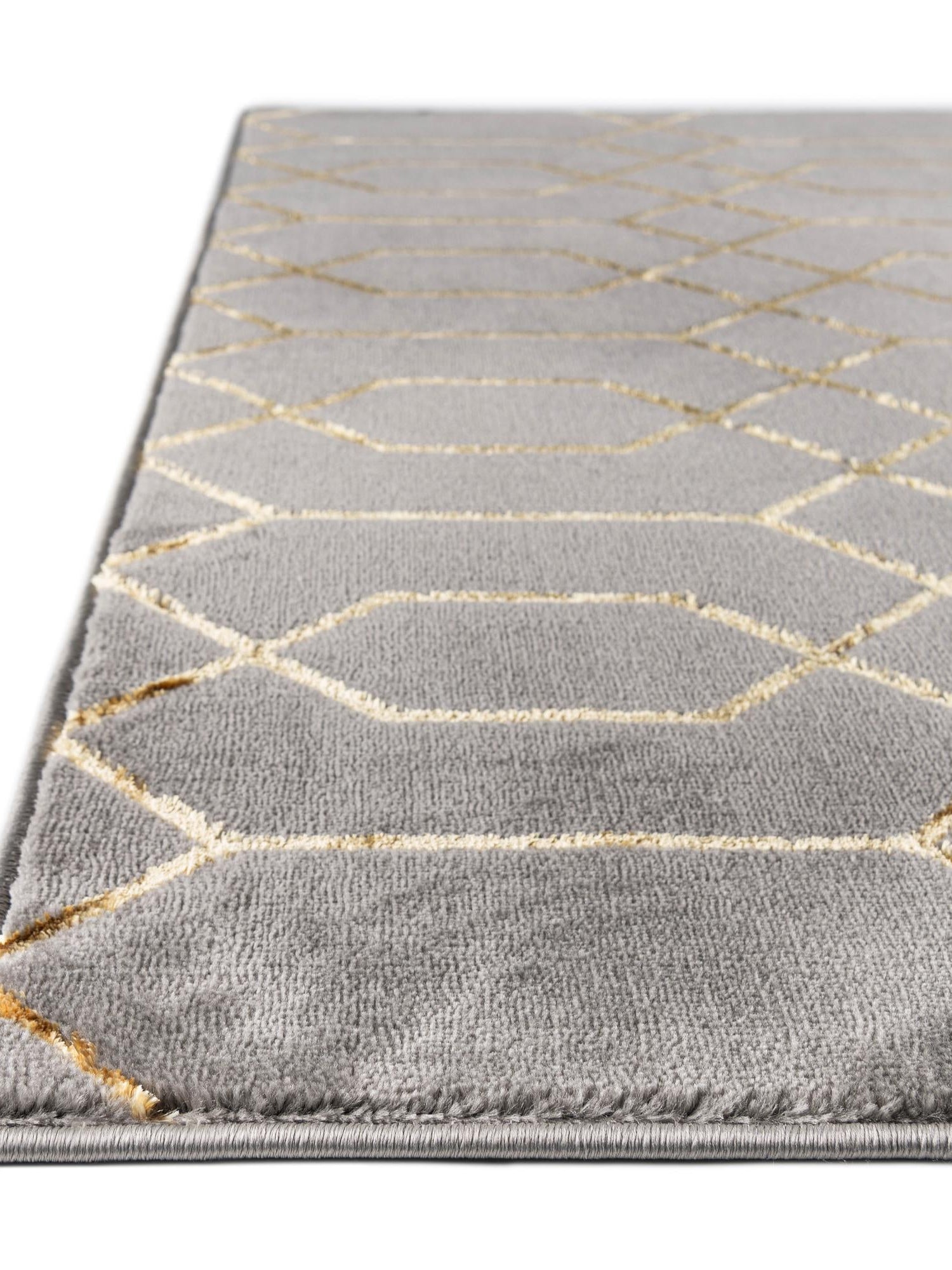 Gray Gold 7' 1 x 10' Marilyn Monroe Glam Rectangle Area Rug 70% Polypropylene & 30% Polyester Vivid Geometric Modern Carpet for Interior Home Decor for Sale at Rug Engine