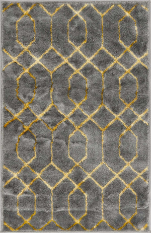 Gray Gold 2' x 3' 1 Marilyn Monroe Glam Rectangle Area Rug 70% Polypropylene & 30% Polyester Vivid Geometric Modern Carpet for Interior Home Decor for Sale at Rug Engine