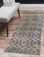 Gray Gold 2' 7 x 12' Marilyn Monroe Glam Runner Area Rug 70% Polypropylene & 30% Polyester Vivid Geometric Modern Carpet for Interior Home Decor for Sale at Rug Engine