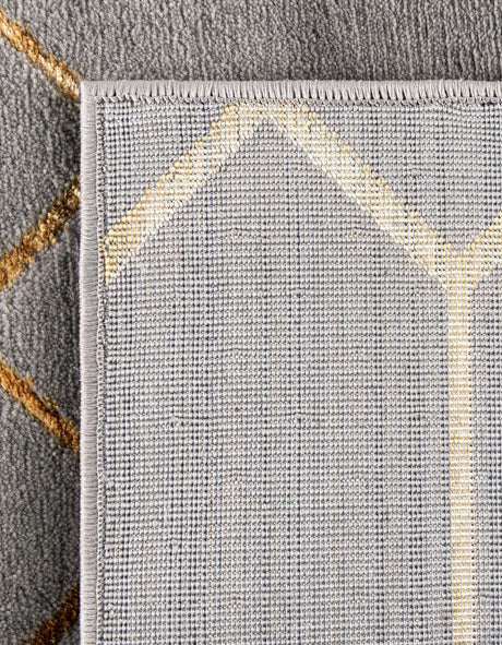 Gray Gold 2' 7 x 12' Marilyn Monroe Glam Runner Area Rug 70% Polypropylene & 30% Polyester Vivid Geometric Modern Carpet for Interior Home Decor for Sale at Rug Engine