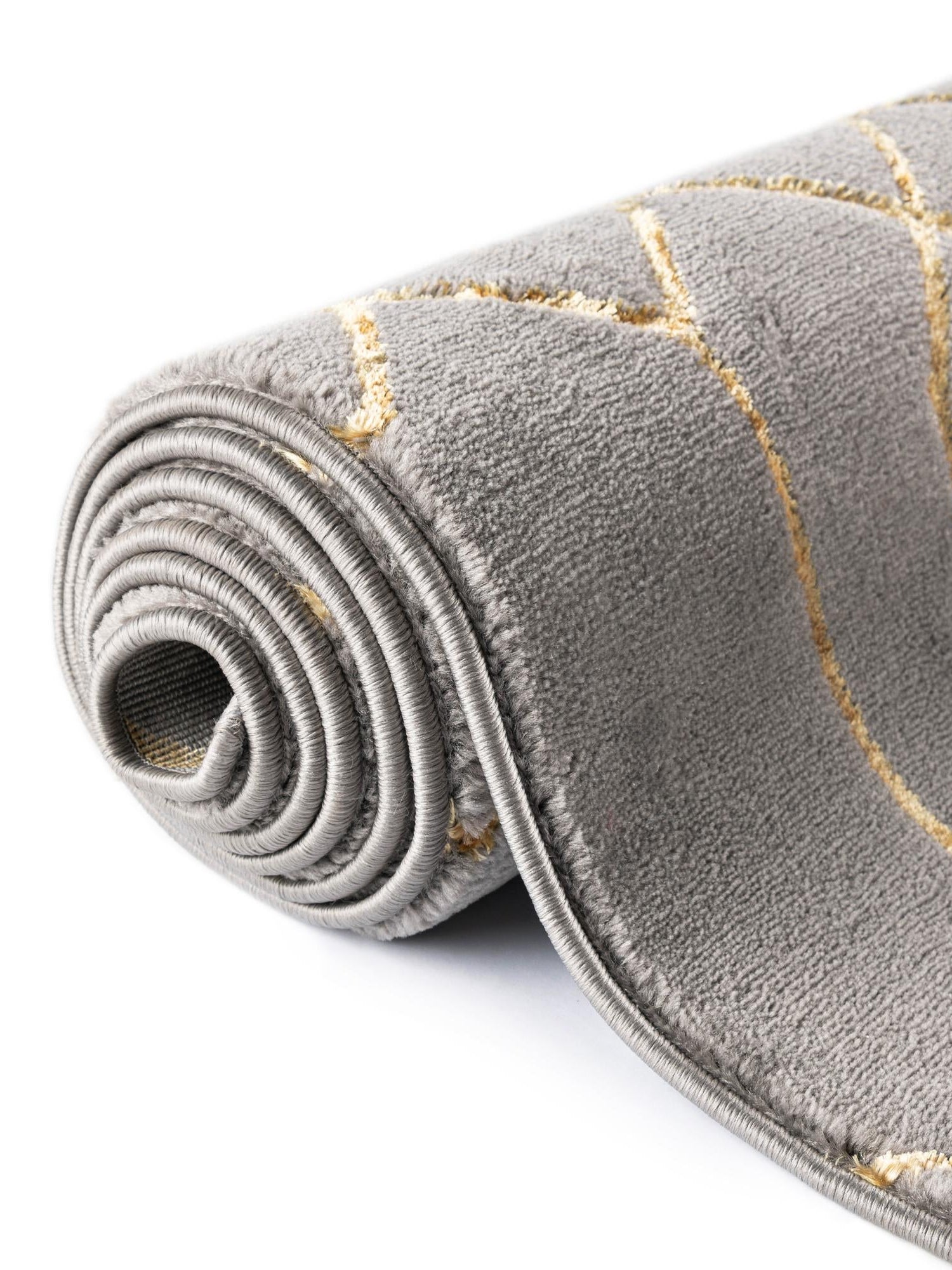 Gray Gold 2' x 6' 1 Marilyn Monroe Glam Runner Area Rug 70% Polypropylene & 30% Polyester Vivid Geometric Modern Carpet for Interior Home Decor for Sale at Rug Engine
