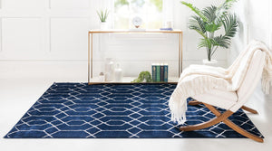 Navy Blue Silver 4' 1 x 6' 1 Marilyn Monroe Glam Rectangle Area Rug 70% Polypropylene & 30% Polyester Vivid Geometric Modern Carpet for Interior Home Decor for Sale at Rug Engine