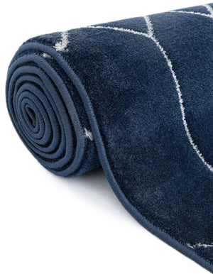 Navy Blue Silver 4' 1 x 6' 1 Marilyn Monroe Glam Rectangle Area Rug 70% Polypropylene & 30% Polyester Vivid Geometric Modern Carpet for Interior Home Decor for Sale at Rug Engine