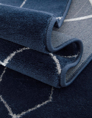Navy Blue Silver 4' 1 x 6' 1 Marilyn Monroe Glam Rectangle Area Rug 70% Polypropylene & 30% Polyester Vivid Geometric Modern Carpet for Interior Home Decor for Sale at Rug Engine