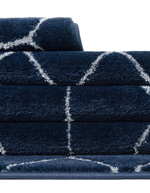 Navy Blue Silver 4' 1 x 6' 1 Marilyn Monroe Glam Rectangle Area Rug 70% Polypropylene & 30% Polyester Vivid Geometric Modern Carpet for Interior Home Decor for Sale at Rug Engine