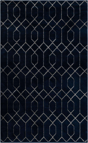 Navy Blue Silver 5' 3 x 8' Marilyn Monroe Glam Rectangle Area Rug 70% Polypropylene & 30% Polyester Vivid Geometric Modern Carpet for Interior Home Decor for Sale at Rug Engine