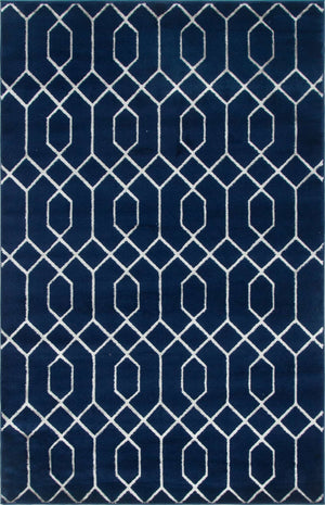 Navy Blue Silver 4' 1 x 6' 1 Marilyn Monroe Glam Rectangle Area Rug 70% Polypropylene & 30% Polyester Vivid Geometric Modern Carpet for Interior Home Decor for Sale at Rug Engine