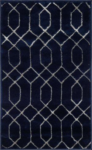 Navy Blue Silver 2' x 3' 1 Marilyn Monroe Glam Rectangle Area Rug 70% Polypropylene & 30% Polyester Vivid Geometric Modern Carpet for Interior Home Decor for Sale at Rug Engine