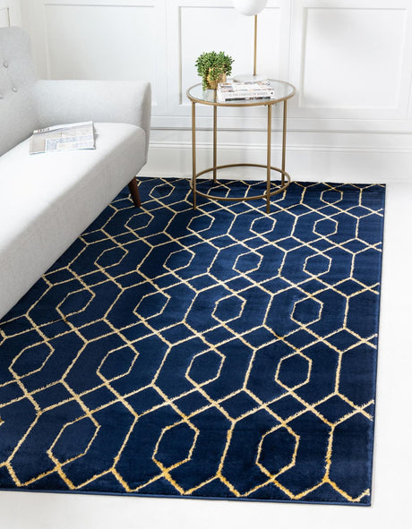 Navy Blue Gold 2' x 3' 1 Marilyn Monroe Glam Rectangle Area Rug 70% Polypropylene & 30% Polyester Vivid Geometric Modern Carpet for Interior Home Decor for Sale at Rug Engine