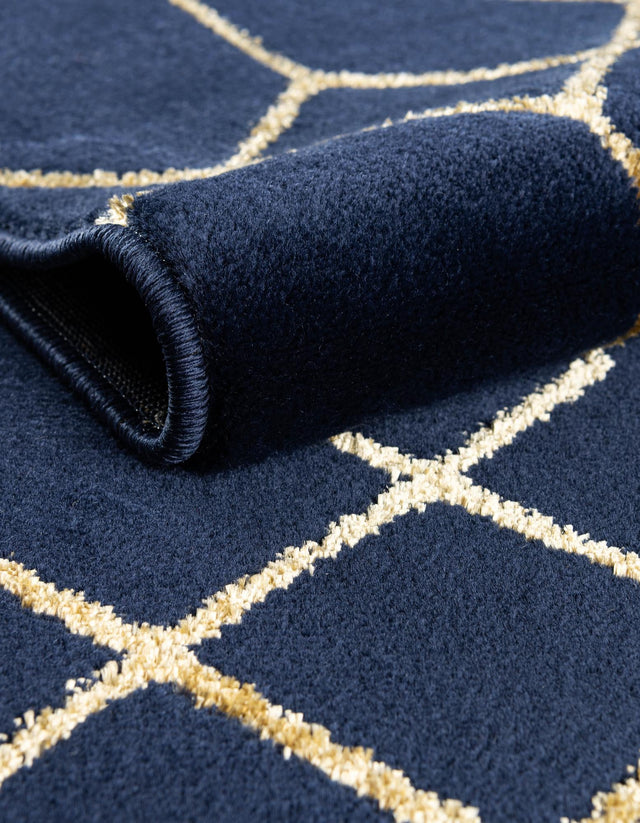 Navy Blue Gold 3' 1 x 5' 3 Marilyn Monroe Glam Rectangle Area Rug 70% Polypropylene & 30% Polyester Vivid Geometric Modern Carpet for Interior Home Decor for Sale at Rug Engine