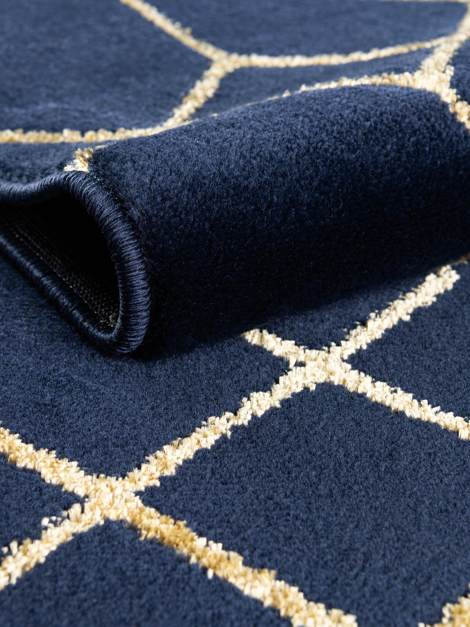 Navy Blue Gold 2' x 3' 1 Marilyn Monroe Glam Rectangle Area Rug 70% Polypropylene & 30% Polyester Vivid Geometric Modern Carpet for Interior Home Decor for Sale at Rug Engine